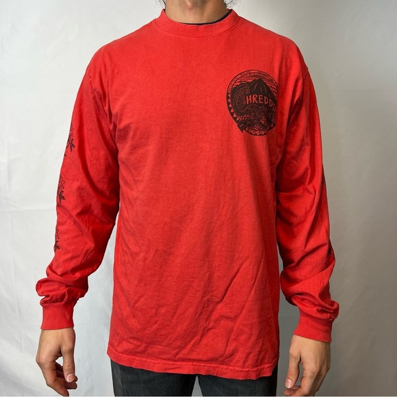 SHREDDERS DIGEST Other - Shredders digest red back print long sleeves shirt L
